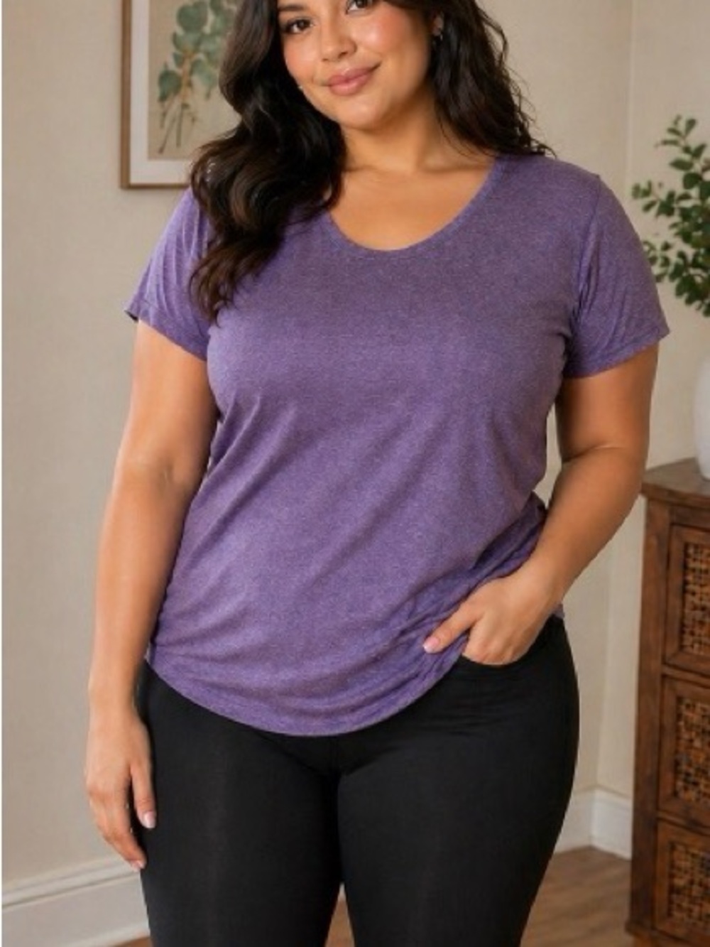 2X Head Sports Scoop Neck Tees Size XL- Purple / Black-Athletic Everyday Basics
